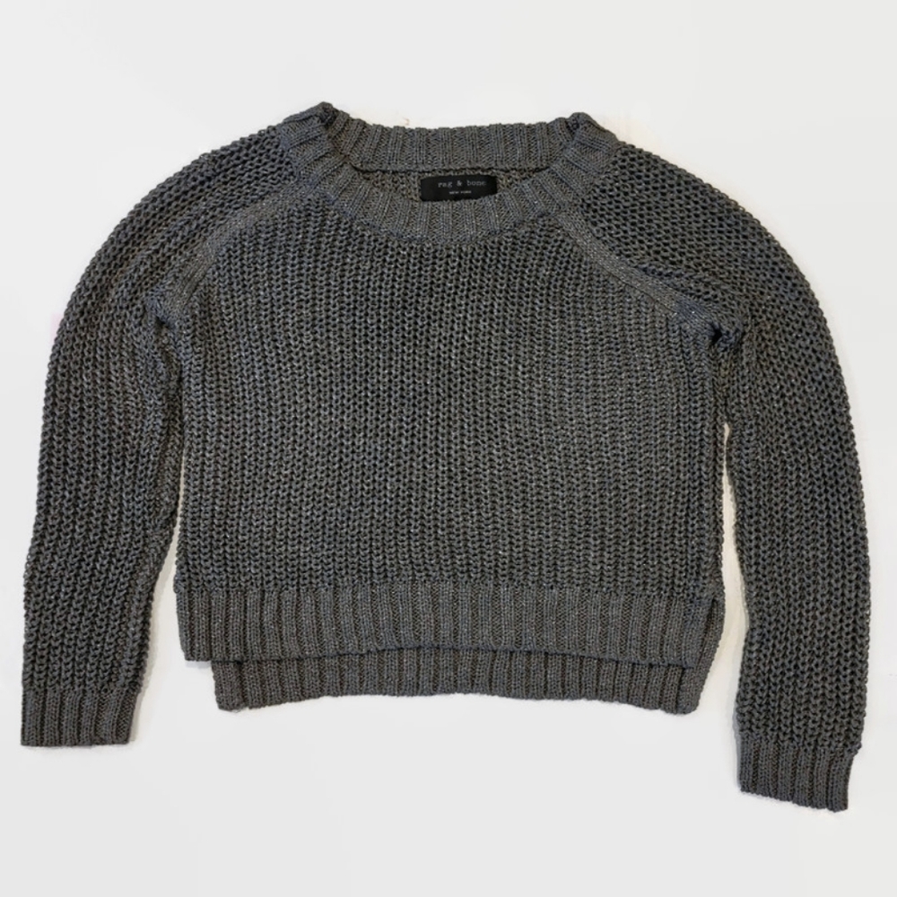 Rag & Bone Gray Metallic Sweater - Picture 3 of 12